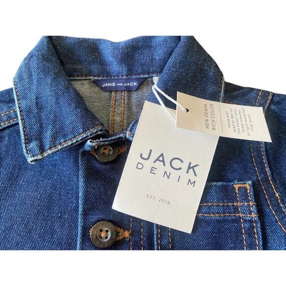 NWT Janie and Jack Denim Jacket Size 6 to 12 Months Unisex - Picture 3 of 6